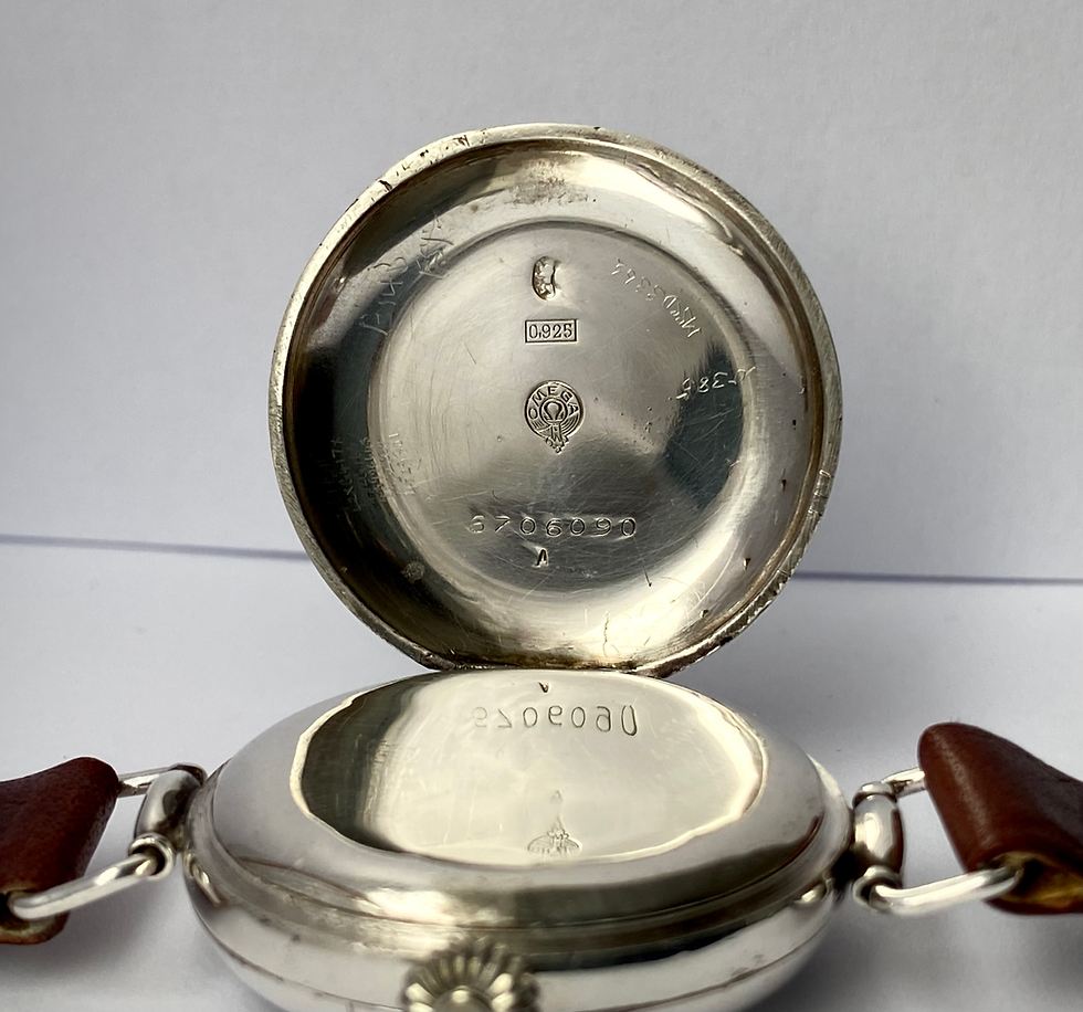 Thumbnail: Rare 1916 WW1 Period Omega Jas Pascoe New Zealand Silver Trench watch