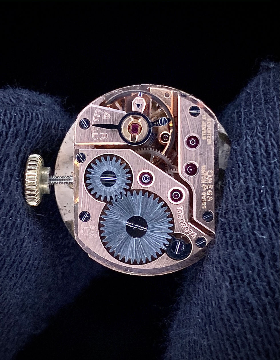 Thumbnail: 1961 9ct Gold Omega ladies watch, 9ct bracelet JC&S british made, Omega cal 425