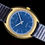 Thumbnail: 1976 Gubelin 18ct gold dress watch blue sunburst dial Ref 18-120 Pesuex 7000
