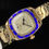 Thumbnail: 1929 Art Deco Waltham 9ct cushion case watch, Rare Blue enamel bezel, se