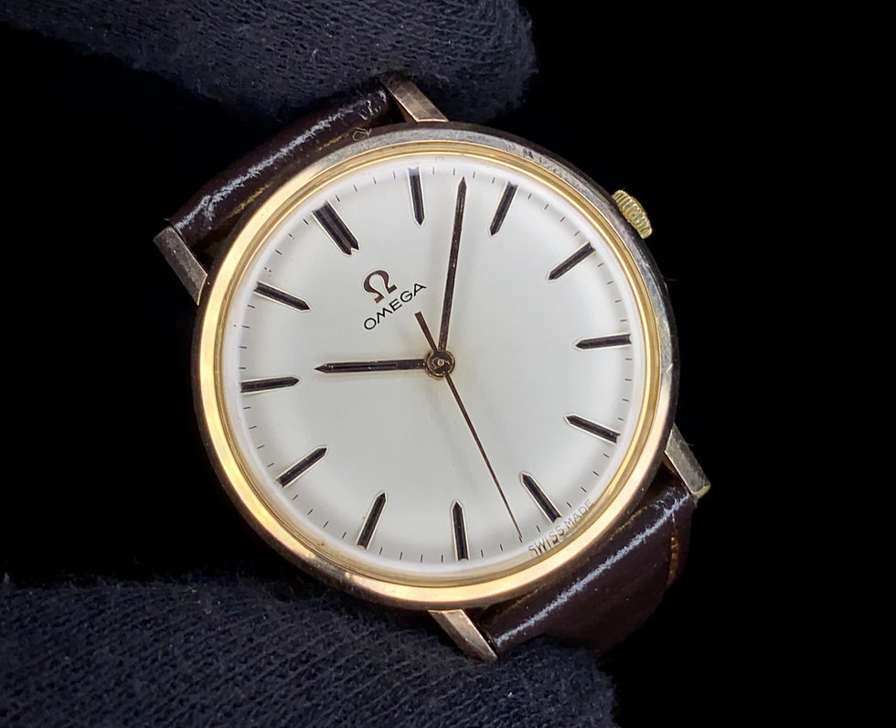 Thumbnail: 1966 Omega Rose gold plated manual wind dress watch 34mm ref 131.019, cal 601