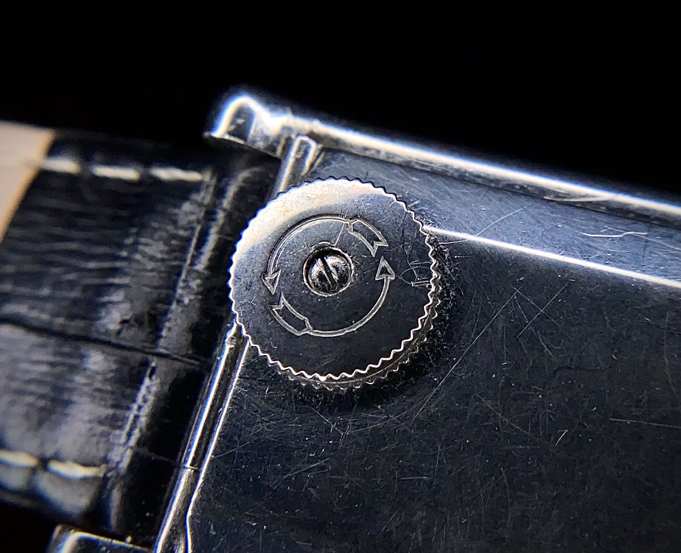 Thumbnail: 1935 Art Deco Jaeger Le-Coultre Duoplan Gents Art Deco rear wind tank watch