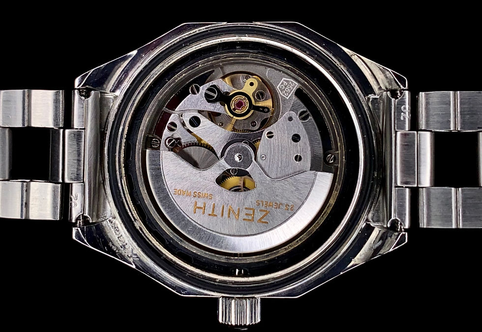 Thumbnail: 1971 2nd series Zenith Defy Octagonal Pat 493877 Black charcoal dial A3645