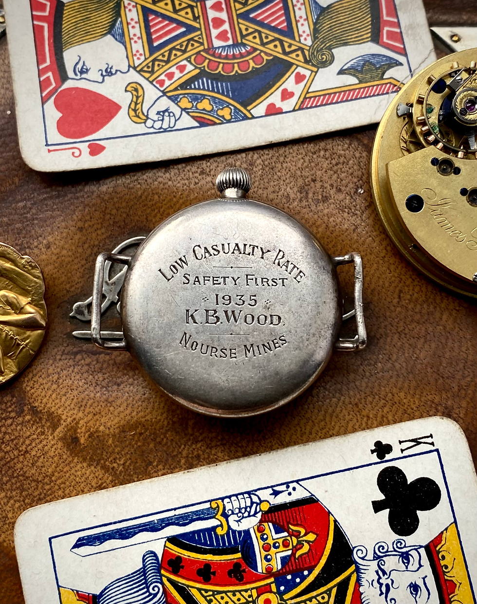 Thumbnail: 1917 Mappin & Webb IWC Silver Borgel trench watch, Nourse Mines South Africa