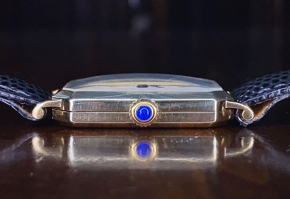 Thumbnail: 1920s Art Deco Longines Tiffany & Co signed 14ct gold tank watch, serviced