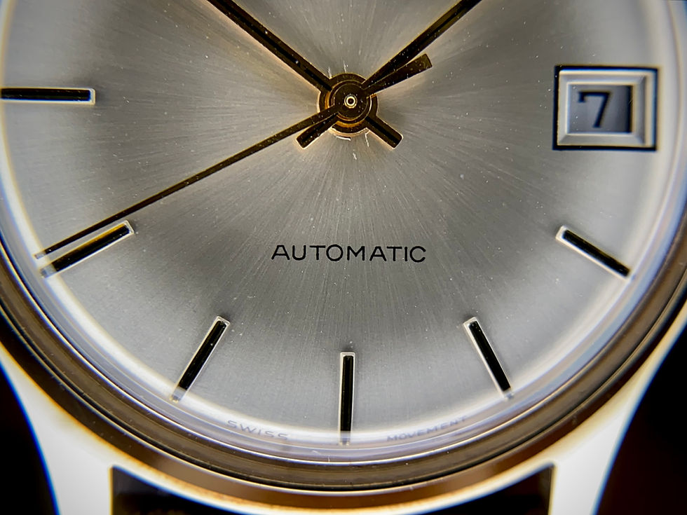 Thumbnail: 1980 Garrard 9ct gold dress watch date Rolls Royce presentation MSR T16