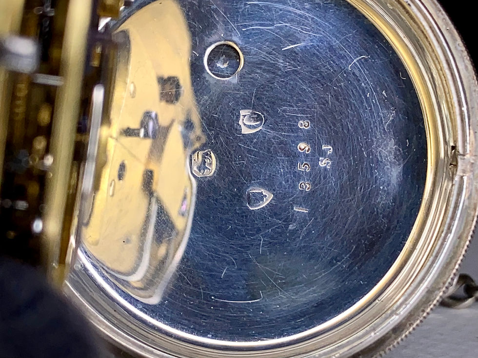 Thumbnail: 1878 Silver open face JW Benson Pocket watch English key wind Fusee 50mm