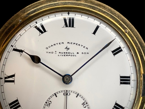 1900s Quarter Repeater Thomas Russell Son Gold Plated Full