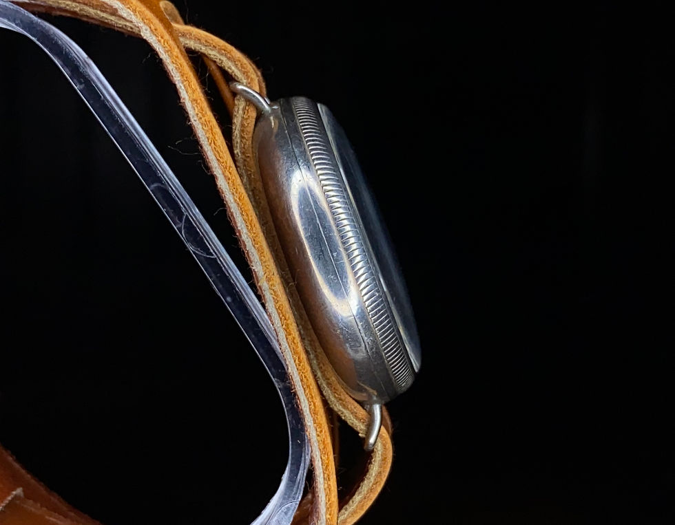 Thumbnail: WW1 1917-18 oversized Louis Wengi Hermetic Trench watch coin edge bezel 35mm