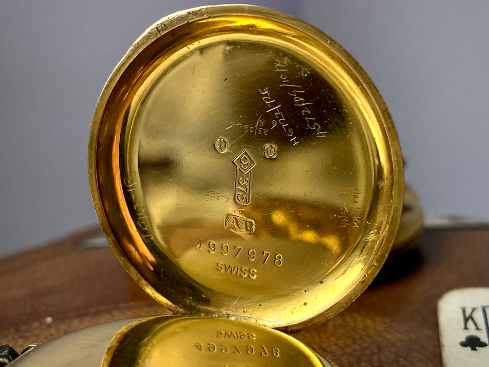 Thumbnail: 1930 Bruford & Sons LTD Exeter Longines 9ct gold trench watch 12.92 serviced