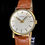 Thumbnail: 1980s Garrard 9ct gold circular dress watch sunburst dial ETA 2801-1 boxed paper
