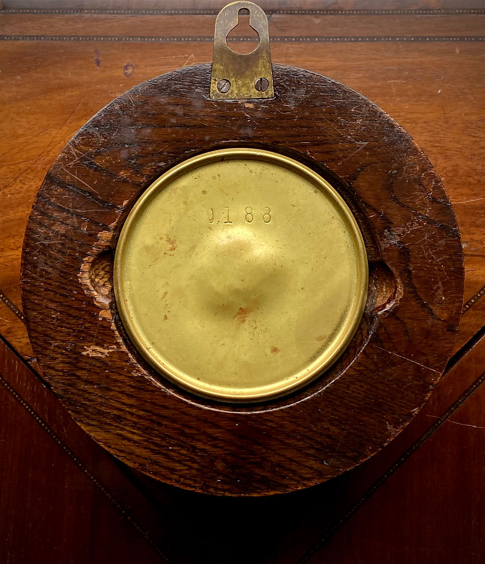 Thumbnail: 1920s GWR Oak cased Pork Pie Signal Box Clock, Silvered dial, French 8 Day