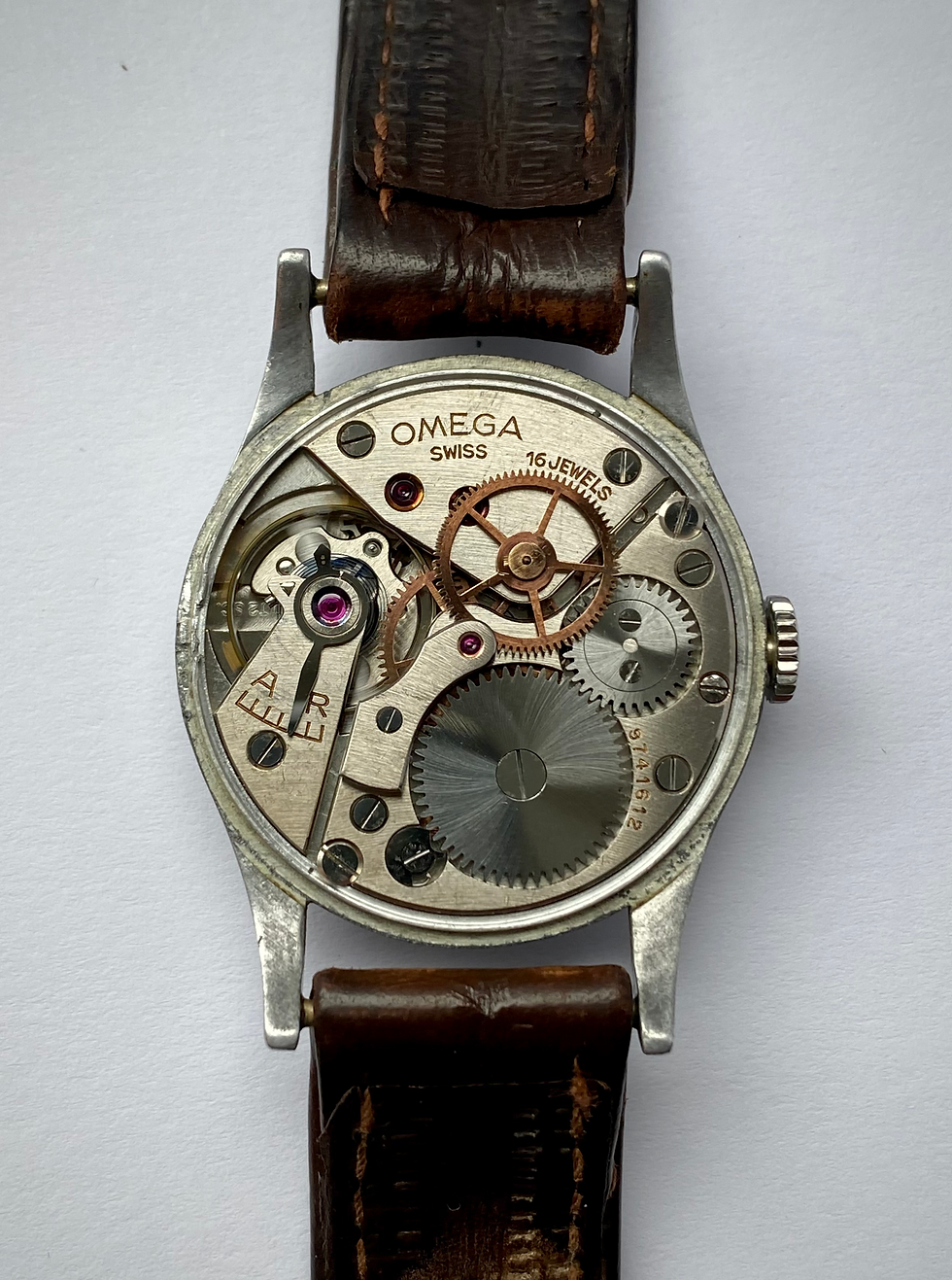 Thumbnail: 1943 Omega 6B/159 WW2 RAF Issue Pilot Watch all original, Omega cal 30T2