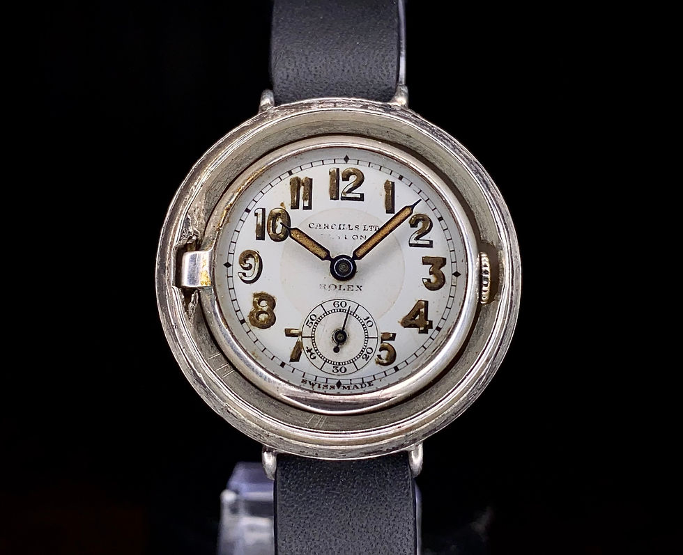 Thumbnail: 1924 Rolex Submarine Hermetique silver cased watch Ref 3666, Cargills LTD Ceylon