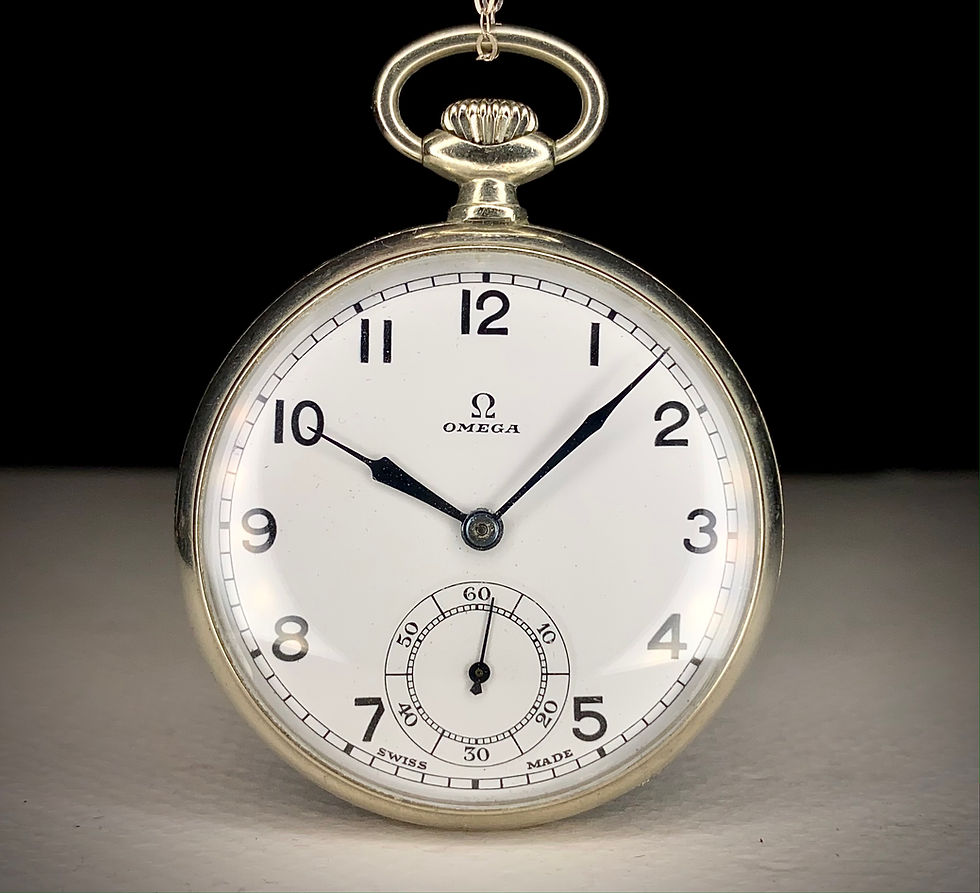 1935 Classic Omega base metal pocket watch, 48mm Omega cased, Cal 38.5L T1