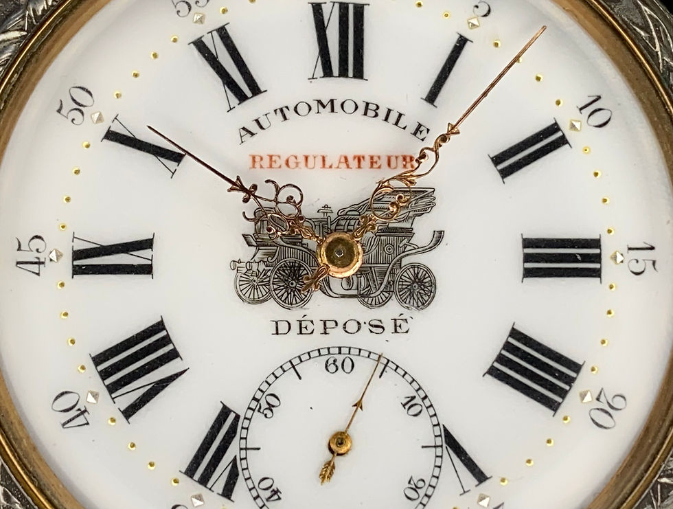 Thumbnail: 1900 Automobile Regulateur French market Goliath Pocket watch Argentan Beaucourt