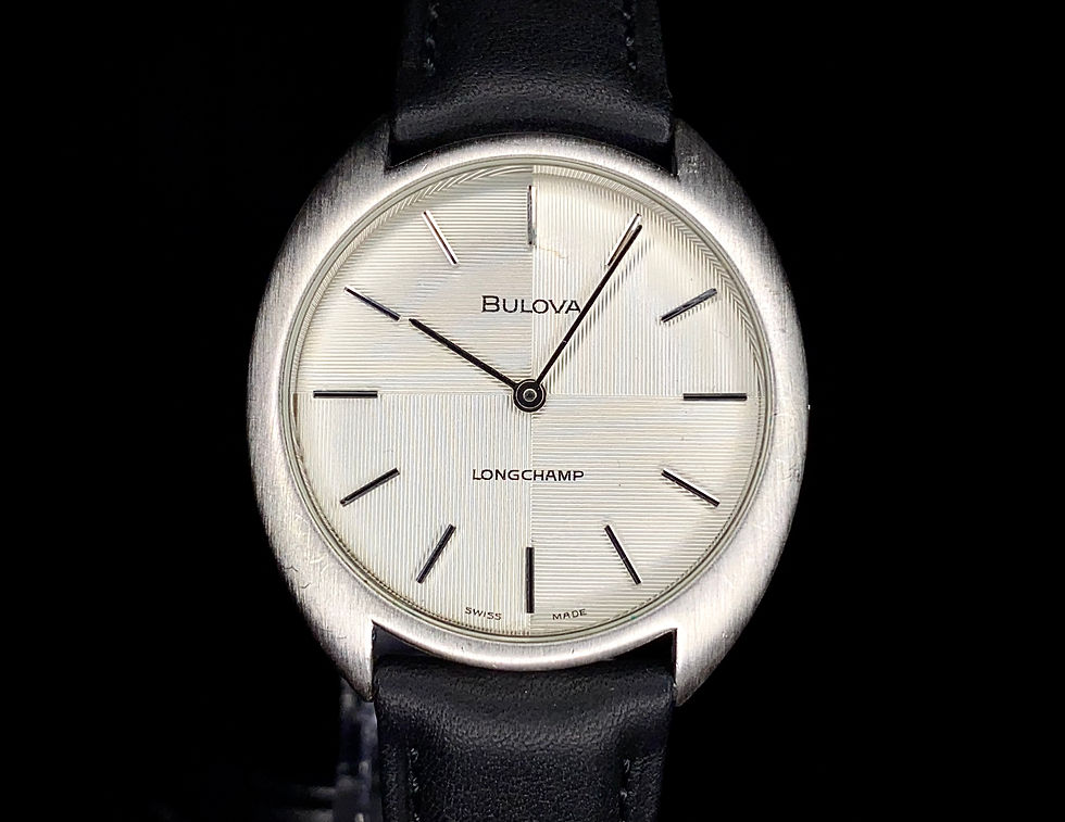 1977 Bulova Longchamp dress watch textured dial ref L252, Bulova 10EB