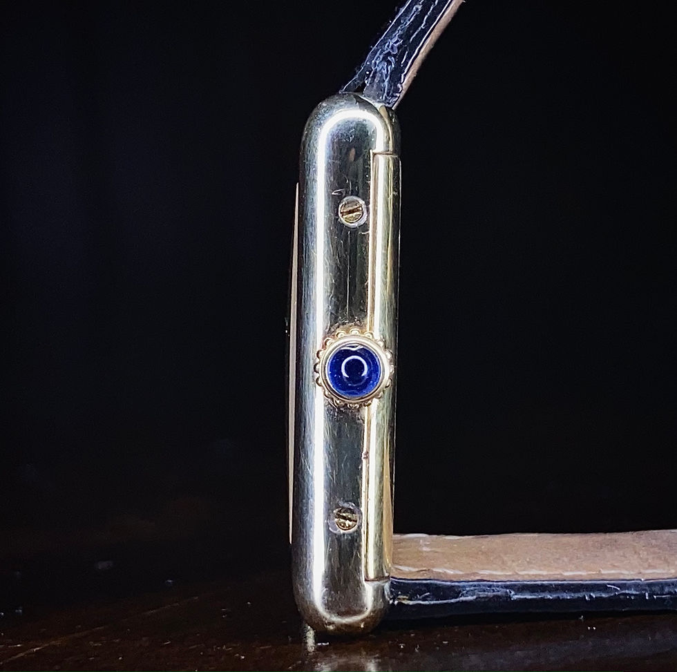 Thumbnail: 1990s Must De Cartier Tank Vermeil manual wind watch silver gilt case, ETA 2512