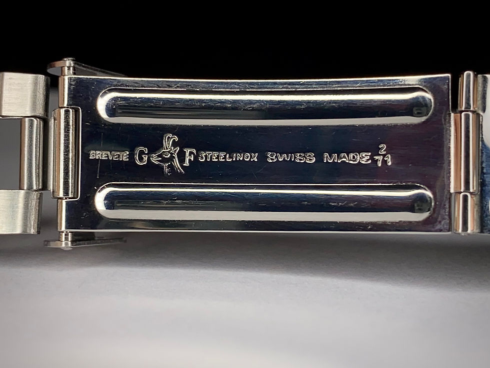 Thumbnail: 1971 2nd series Zenith Defy Octagonal Pat 493877 Black charcoal dial A3645