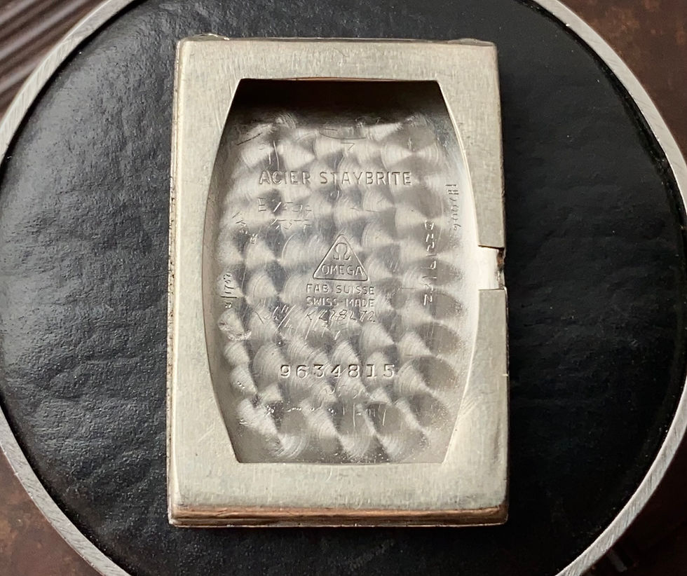 Thumbnail: 1930 Art Deco Omega Cal T17 rectangular Tank watch Staybrite Steel case Serviced