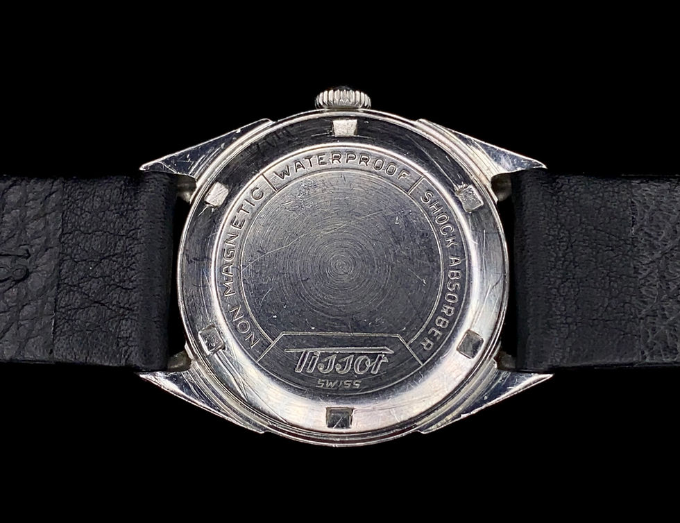 Thumbnail: 1953 Tissot Steel Gents Cat Ear triangular lug watch ref 6746-1 cal 27B-21