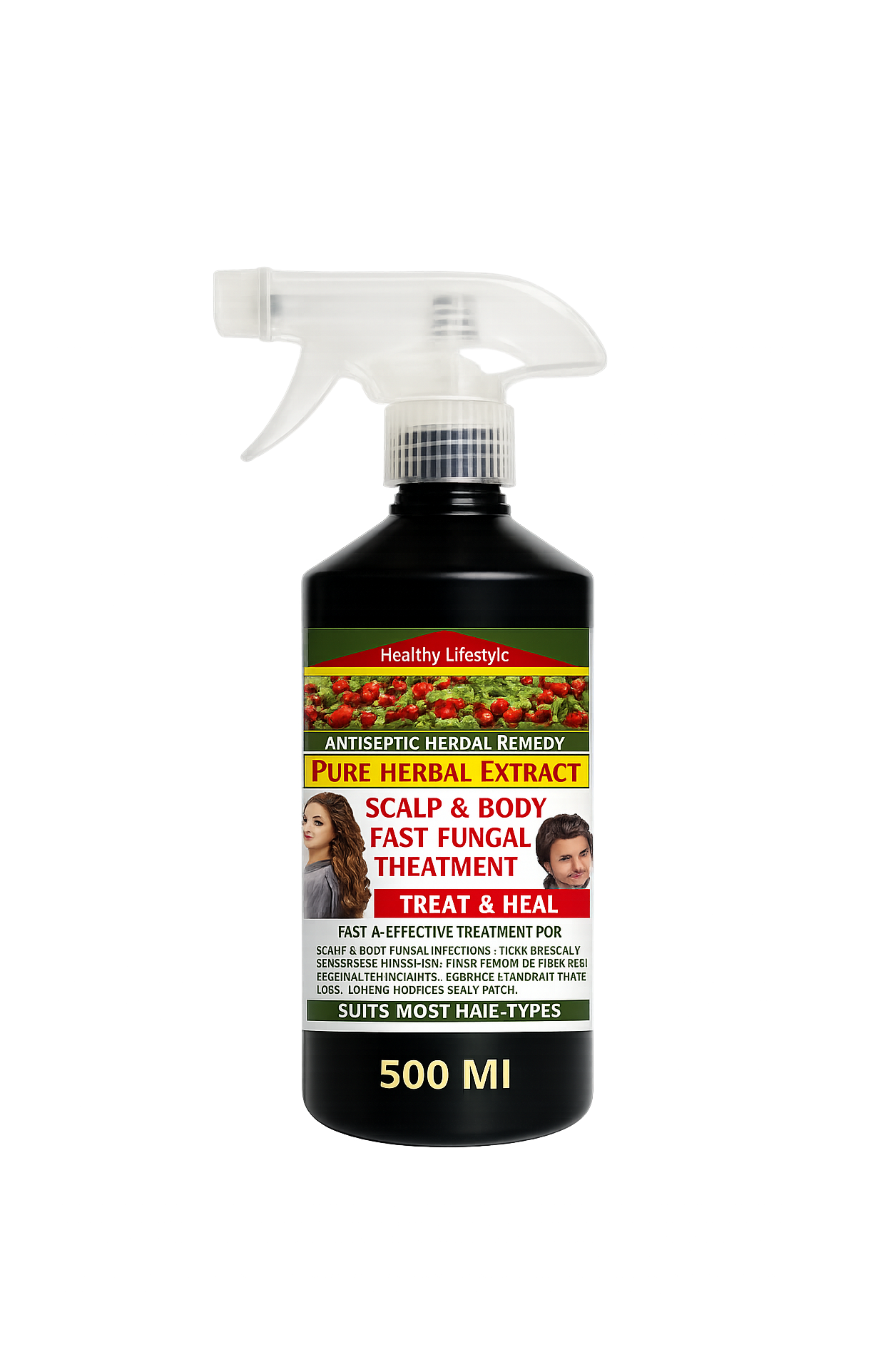 Herbal Scalp & Body Spray for Fungal Infections, Dandruff & Itchy Scalp