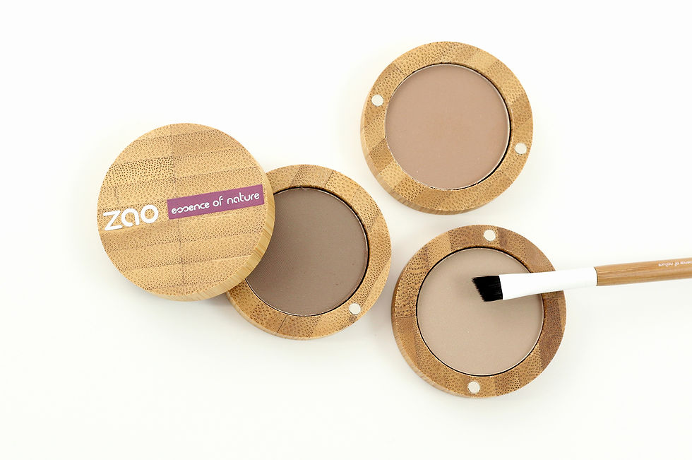 Thumbnail: Blonde: Mineral Eyebrow Powder in Bamboo Compact by Zao