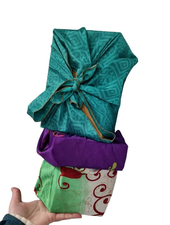 Thumbnail: Reusable Silk Sari Gift Wrap