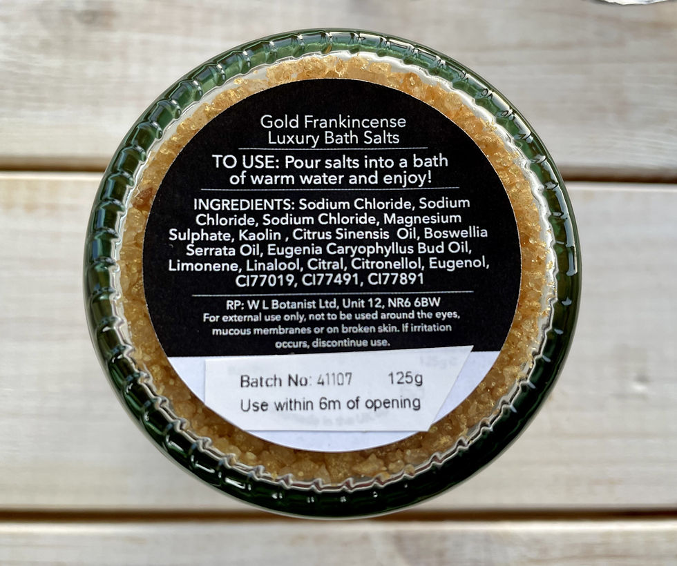 Thumbnail: Luxury Bath Salts: Golden Glow with frankincense, citrus & spice