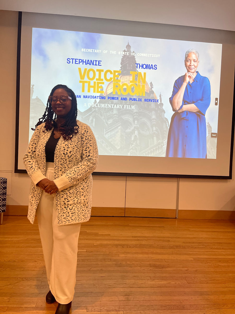 Filmmaker Jodiann Gayle at the screening of the documentary