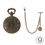 Thumbnail: ANTIQUE DESIGN QUARTZ POCKET WATCH WITH ALBERT CHAIN