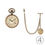 Thumbnail: ANTIQUE DESIGN QUARTZ POCKET WATCH WITH ALBERT CHAIN