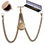 Thumbnail: BRONZE DOUBLE ALBERT POCKET FOB WATCH CHAIN WITH LOCKET