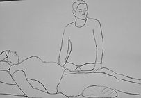 Shiatsu for pregnant women  supine position on pillow