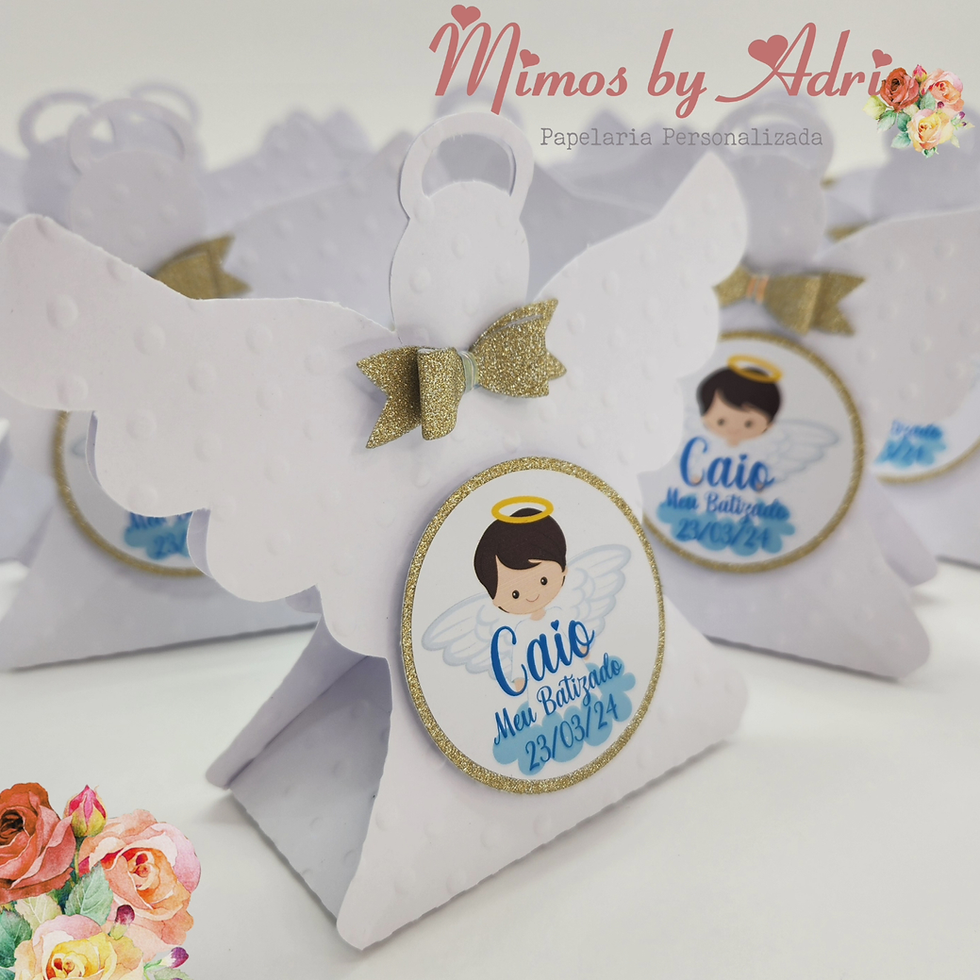 Miniatura: Caixa Anjo -Lembrança Batizado.