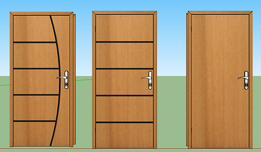 Portas de madeira angelin criada no sketchup