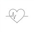 simple single line drawing of a heart sh