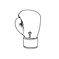 delicate single line drawing of a boxing