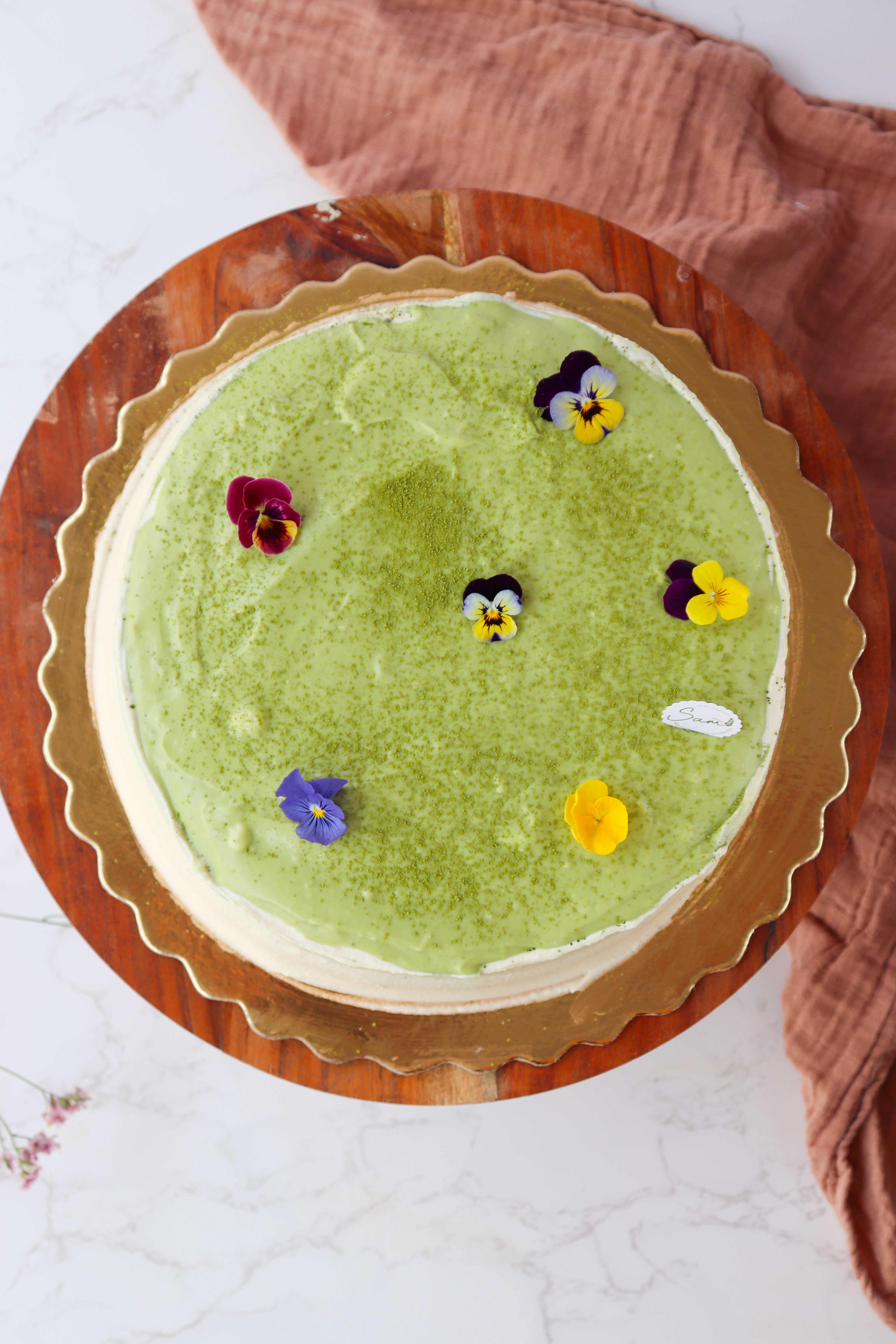 Bolo de limão e matchá