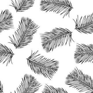 Palm Leaves Black