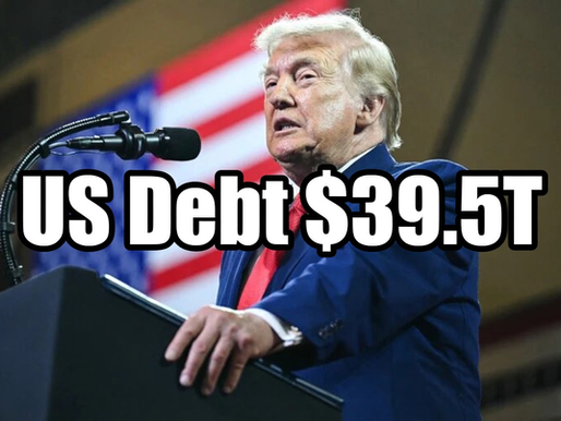 Trump: US national debt has reached a record $39.5 trillion.