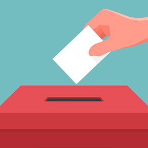 Cartoon of someone voting