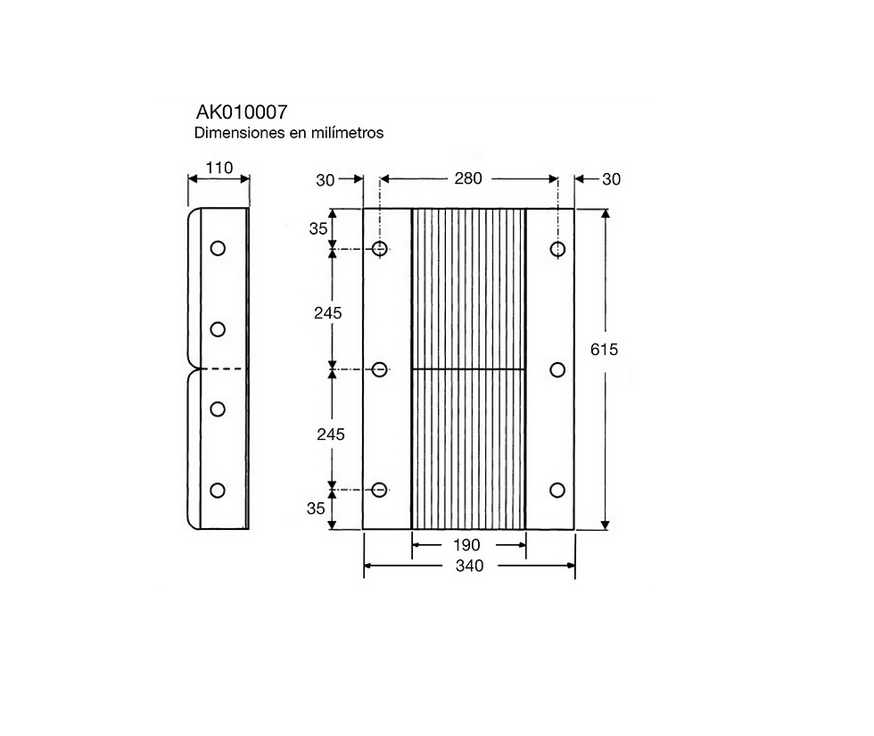 Miniatura: Búmpers laminados verticales