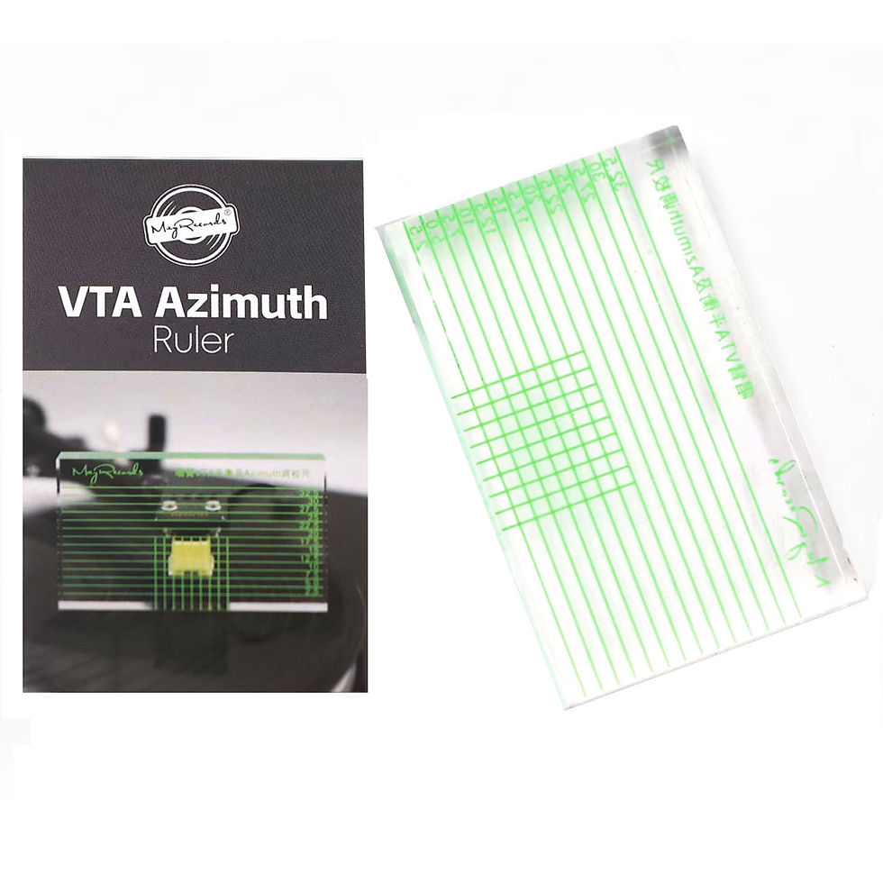 Miniatura: Régua Alinhamento Azimute Para Braço de Toca Discos, Agulha e Cápsula