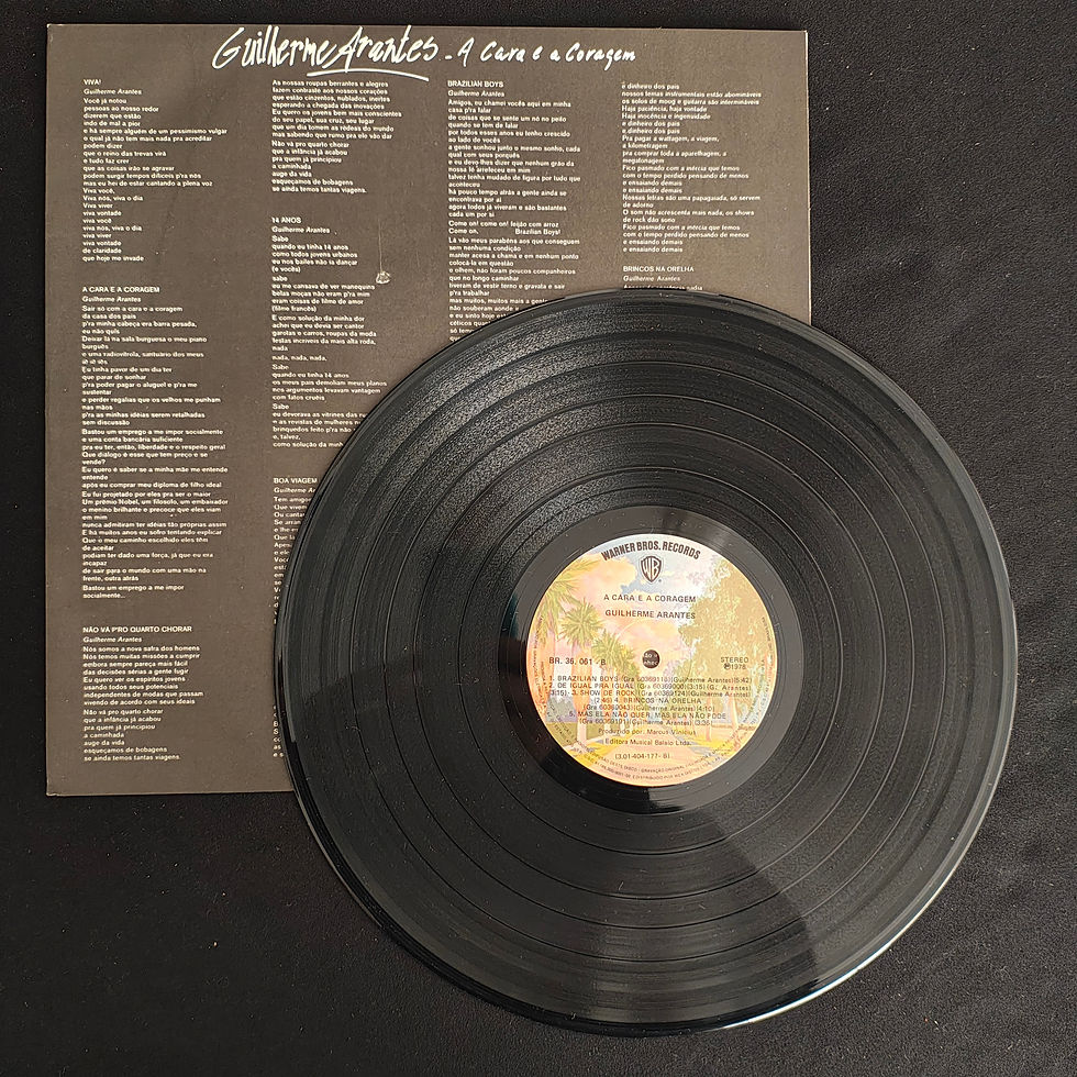 Miniatura: Guilherme Arantes - A Cara e a Coragem (vinil LP | capa simples = encarte)