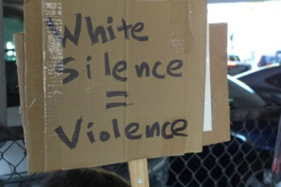 A protestors sign from the January 3 2015 event.