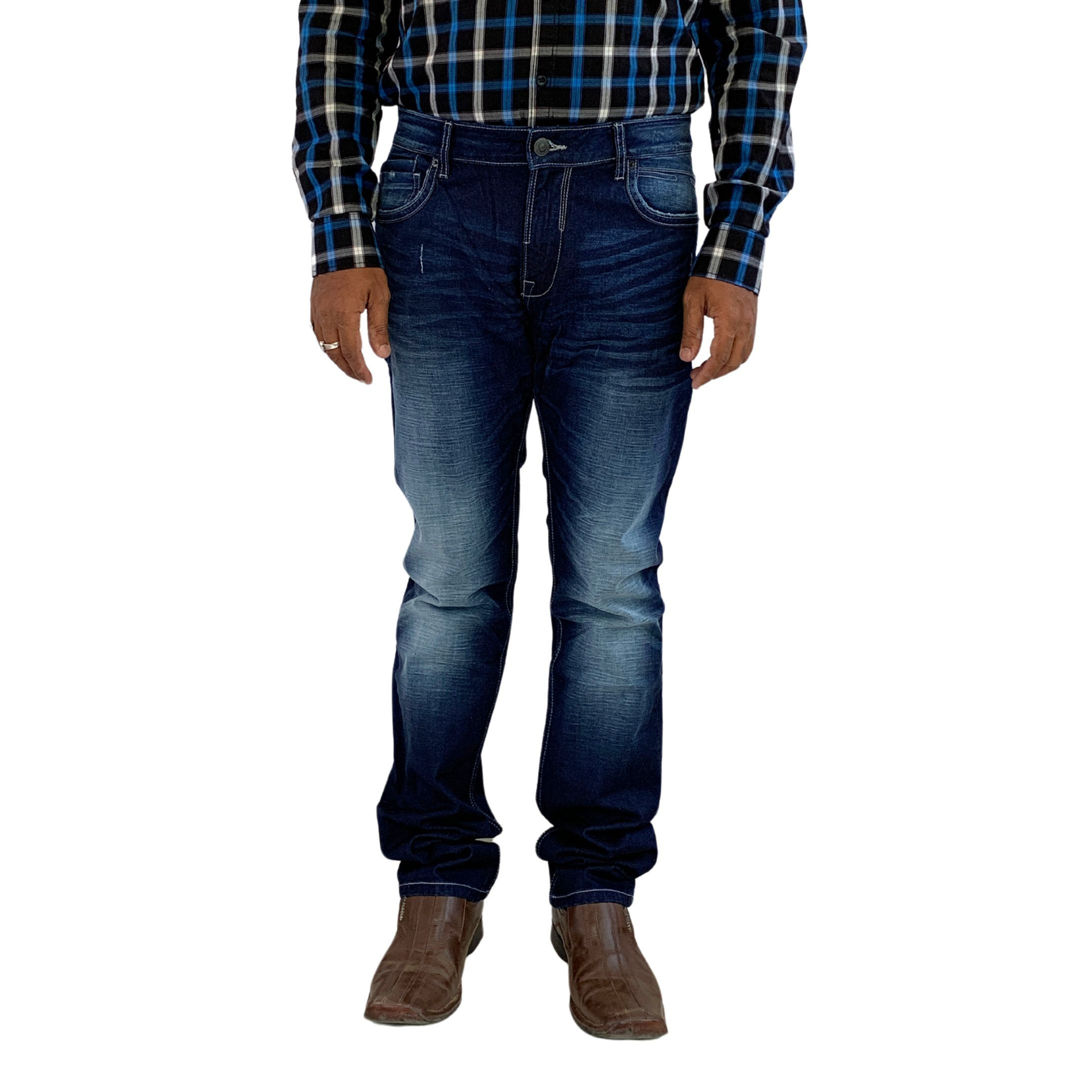 Designer Indigo Blue Straight Slim Fit Mid Rise Jeans