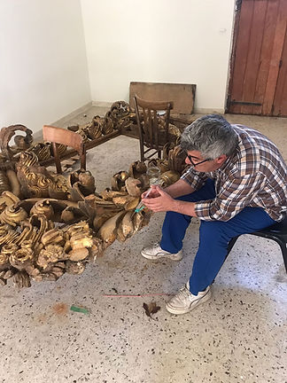 Cornice lignea seicentesca oggetto di intervento di restauro