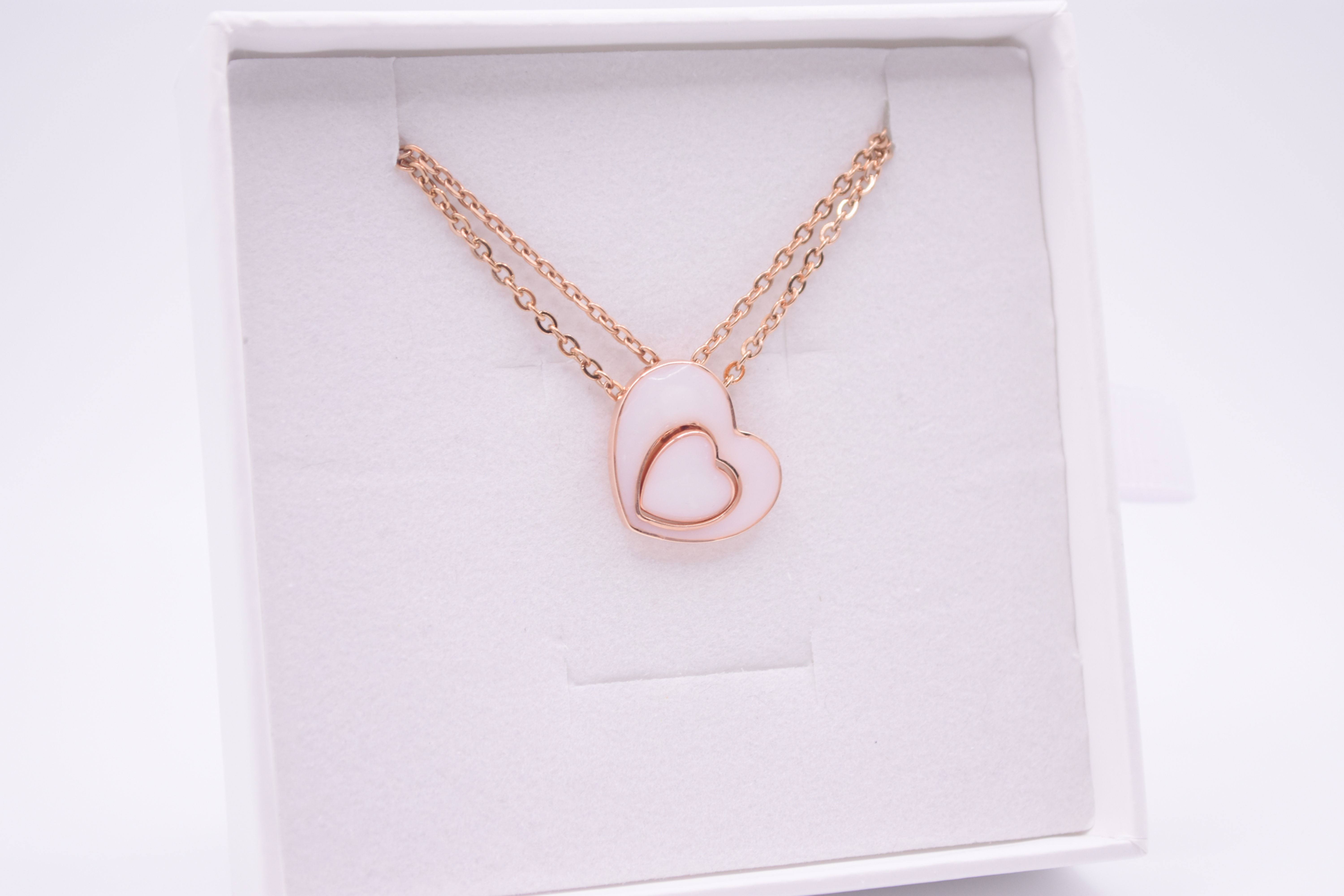 Two Hearts In One Necklace