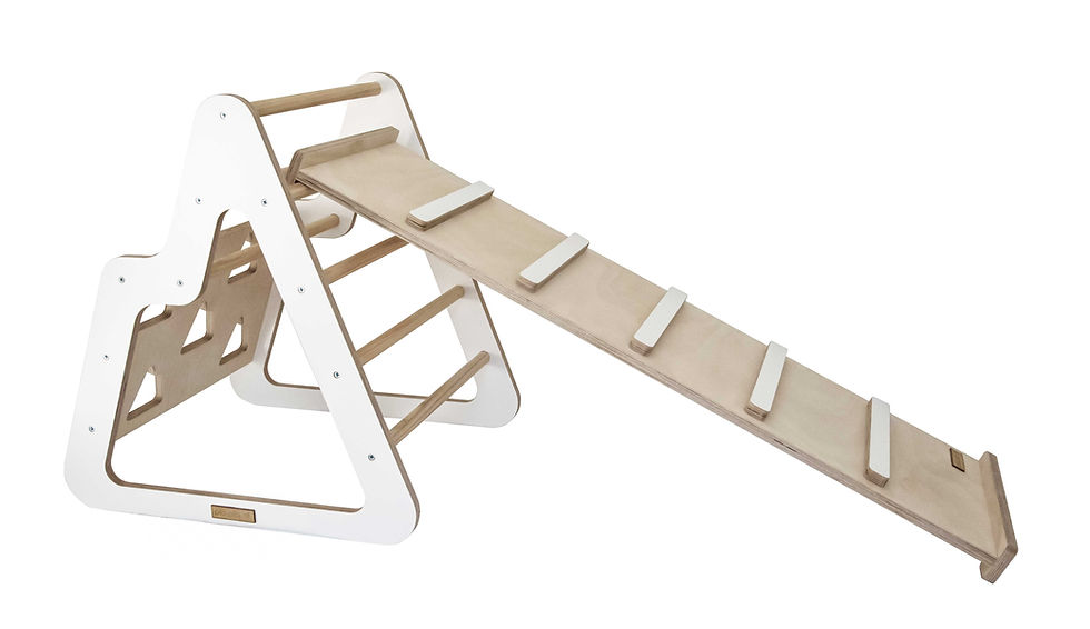 Combo 1: Snowy Mountain climbing frame + Rocky bridge & slide